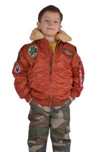   Boys Maverick Jacket Alpha Industries (Rust)