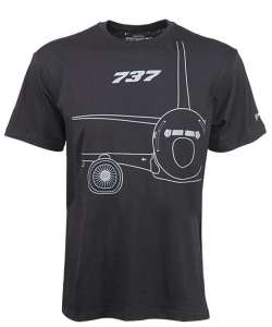  Boeing 737 Midnight Silver T-Shirt - 