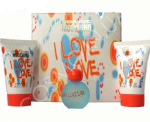 Moschino  Cheap & Chic I Love Love . ((edt 4.9ml+b/lot 25ml+sh/gel 25ml - 