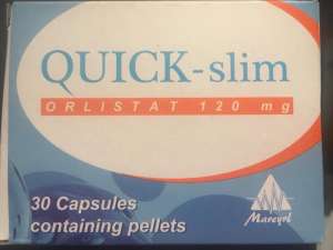 Quick Slim Орлистат Квик-Слим 10 капсул для борьбы с ожирением или лишним весом