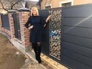 Красива огорожа паркан. Обгороджування котеджу, ворота відкатні, Жалюзі, декор, цегла в замок,ціна. - оголошення