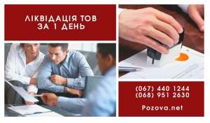 Ліквідація ТОВ у Києві за 24 години. Послуги по експрес-ліквідації. - оголошення