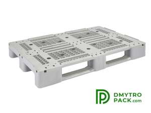 Паллета пластиковая стеллажная гигиеническая IPL-1208 1200х800 мм на полозьях