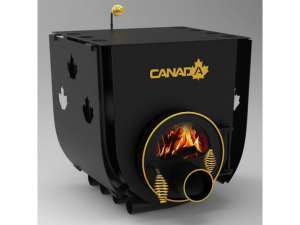 Печь булерьян с плитой Canada Тип 00 + стекло и защитный кожух - оголошення
